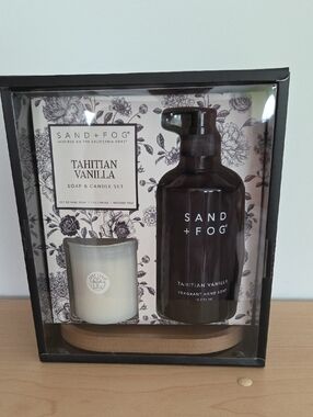 SAND + FOG Tahitian Vanilla Hand Soap & Candle Set - Brown